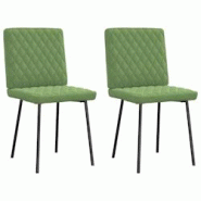 VidaXL Chaises à Manger Lot De 2 Vert Clair Velours - vert 4101106 VidaXL Chaises à Manger Lot De 2 Vert Clair Velours - vert 4101106