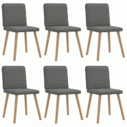 VidaXL Chaises à manger lot de 6 gris foncé tissu Modèle Orion Prestige - 3315515