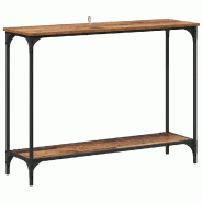VidaXL Table console Bois ancien 101 x 30.5 x 75 cm Bois d'ingénierie Modèle Flex Confort - 883516