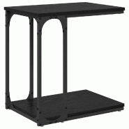 VidaXL Table d'appoint Chêne noir 50 x 35 x 52 cm Bois d'ingénierie Modèle Aero Modern Élite - 881182