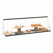 Vitrine neutre à poser PITAGORAS - 1 niveau - 1190 mm - verre trempé - ESR36-B | Sayl Barcelona