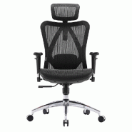 Chaise de bureau / chaise pivotante M57-M111 tissu / maille noir Sihoo - noir polyester 618301