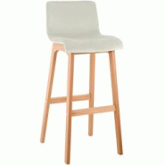 CLP Tabouret de bar Hover velours piètement 4 pieds Natura Crème - beige textile 326999 CLP Tabouret de bar Hover velours piètement 4 pieds Natura Crème - beige textile 326999