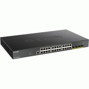 D-Link DGS-1250-28XMP 28-Port Smart Mgd. PoE+ Gigabit Switch - noir DGS-1250-28XMP/E