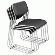 Décoshop26 - Lot de 4 chaises de bureau conférence visiteur empilable en synthétique noir 03_0002797 - noir 3000336499780 Décoshop26 - Lot de 4 chaises de bureau conférence visiteur empilable en synthétique noir 03_0002797 - noir 3000336499780