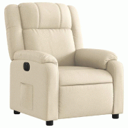 Fauteuil inclinable électrique Crème Tissu Modèle Jarnelis - 8721012176751 Fauteuil inclinable électrique Crème Tissu Modèle Jarnelis - 8721012176751