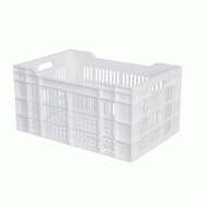 GASTROLAND Caisse ajourée empilable 600 x 400 GILAC - 60 L - Blanc - blanc 3701666000447