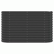 Helloshop26 - Jardinière bac lit surélevé plantes fleurs terrasse jardin de jardin acier enduit de poudre anthracite 02_0039490 - 3000218534240 Helloshop26 - Jardinière bac lit surélevé plantes fleurs terrasse jardin de jardin acier enduit de poudre anthracite 02_0039490 - 3000218534240