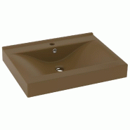 Helloshop26 - Lavabo avec trou de robinet vasque à poser de toilette lave-mains de salle de bain salle cosmétique maison 60 x 46 cm 02_0002771 - 300