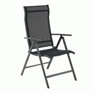 Helloshop26 - Lot de 4 chaises de jardin pliables sièges d'extérieur cadre en aluminium robuste dossier réglable sur 8 positions 12_0001667 - 30001