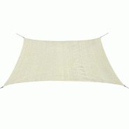 Helloshop26 - Voile toile d'ombrage parasol PEHD carré 2 x 2 m crème  02_0009452 - 3000510547764
