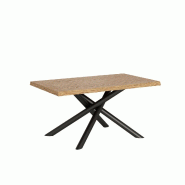 Itamoby Table Fixe 90X160 Cm Vindral Chêne Écorcé Pieds Anthracite - marron Bois manufacturé 8050598904756