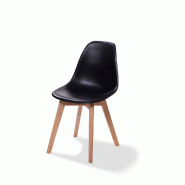 Keeve - Chaise empilable en polypropylène bois/noir