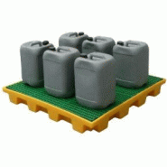 Plateforme en rétention PE - Hauteur 150 mm - Volume 180 l - Charge 1000 kg - Fabrication Française