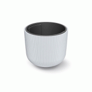 Prosperplast - Jardinière blanche avec réserve d’eau, collection MILLY - 29,8x29,8x25,7 cm, capacité de 14 L - blanc plastique polypropylène ZA5602