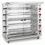 Royal Catering - Royal Catering Rôtissoire poulet - à gaz - 5 broches - avec éclairage et roues Rôtissoire professionnelle Broche à poulet - 4062