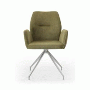 SalesFever Fauteuil | Fonction de rotation à 180° | tissu structurel | L 60 x P 62 x H 89 cm | Vert - vert multi-matériau 396643 SalesFever Fauteuil | Fonction de rotation à 180° | tissu structurel | L 60 x P 62 x H 89 cm | Vert - vert multi-matériau 396643