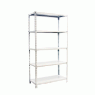 SimonRack Rayonnage métallique, 1800x900x500 mm, 5 niveaux, tablette métallique, 180 kg au point de flexion, Blanc - Simonclick - métal 8435104973851