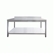 Skyrainbow Table de travail en acier inoxydable, avec rebord, 160 x 70 - inox THATS167A Skyrainbow Table de travail en acier inoxydable, avec rebord, 160 x 70 - inox THATS167A