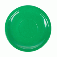Soucoupe café mélamine vert Ø13,8cm - par 12