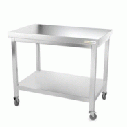 Table de travail en inox 1000 x 500 mm sur roulettes PREMIUM / GOLDINOX - inox 3701770805884 Table de travail en inox 1000 x 500 mm sur roulettes PREMIUM / GOLDINOX - inox 3701770805884