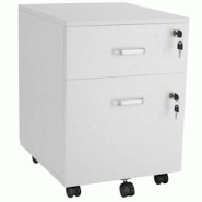 TecTake GmbH tectake Caisson à roulettes VAGUR 2 tiroirs blanc - 405459 - blanc Bois massif 405459 TecTake GmbH tectake Caisson à roulettes VAGUR 2 tiroirs blanc - 405459 - blanc Bois massif 405459