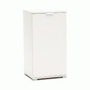 THE WHITE STONE Meuble compact blanc 45×85×38 cm avec étagère réglable, déjà monté pour salle de bain, buanderie ou entrée. - blanc Bois manu