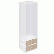 Tiroir Vertigo T01 MDF naturel et taupe H20cm pour caisson 60cm - par 2