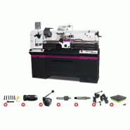 Tour à métaux hauteur des pointes 165 mm entre-pointes 1000 mm alésage 38 mm 1,5 kW 400V avec accessoires essentiels Optiturn TM3310D PACK Tour à métaux hauteur des pointes 165 mm entre-pointes 1000 mm alésage 38 mm 1,5 kW 400V avec accessoires essentiels Optiturn TM3310D PACK