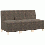 Unité de Sofa Modulaire Sans Accoudoirs 3 pcs Gris foncé Modèle Apex Chic - Matériau naturel 8721288279590