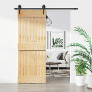 Vidaxl porte coulissante et kit de quincaillerie 80x210 cm pin massif 3203200 Vidaxl porte coulissante et kit de quincaillerie 80x210 cm pin massif 3203200