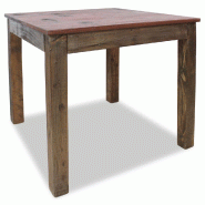 VidaXL Table à manger bois de récupération mélangé 82x80x76 cm Modèle Zenith Élégance - 244495