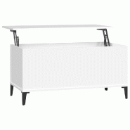 VidaXL Table basse Blanc 90x44,5x45 cm Bois d'ingénierie Modèle Patio Orion Prime Plus - 819588