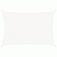 VidaXL Voile d'ombrage 160 g/m² Blanc 3,5x4,5 m PEHD Modèle Terrasse Omega - blanc 311241