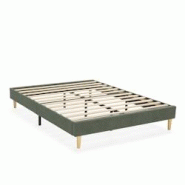 VS Venta-stock Base rembourrée Bari 160x200 cm Vert - vert polyester I24156