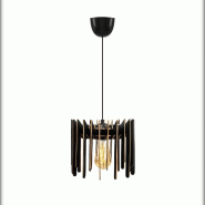 WellHome - Plafonnier Covadonga noir 23x23x55cm - noir WH2352