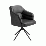 Angel Cerdá Chaise pivotante en similicuir noir 4247C2 70 x 65 x 88 - noir matière synthétique 8435631045342
