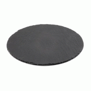 APS Plaque d'ardoise naturelle Ø 22 cm - noir Matériau naturel 968 APS Plaque d'ardoise naturelle Ø 22 cm - noir Matériau naturel 968