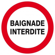 Baignade interdite d.180mm TALIAPLAST | 627241 Baignade interdite d.180mm TALIAPLAST | 627241