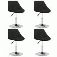 Chaises à manger lot de 4 noir similicuir Modèle Signature Design - 3088636