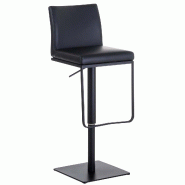 CLP Tabouret de bar Panama revêtement similicuir Noir /Noir - noir polyester 101821401