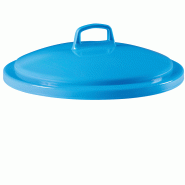 Couvercle avec poignée pour poubelle ronde tri sélectif 50L Gilac - Bleu_0
