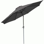 Décoshop26 - Parasol de jardin Ø 2,7m inclinable polyester/aluminium 5kg anthracite 04_0003879 - aluminium 3000533832694