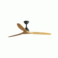 Faro barcelona Ventilateur de plafond DC en acier noir mat, 6 vitesses, inversion, moteur silencieux, code FARO-33718DC - FARO - noir acier FARO-33718