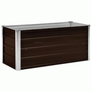 Helloshop26 - Jardinière lit surélevé plantes fleurs jardin marron 100 x 40 x 45 cm acier galvanisé 02_0001213 - 3000075821538 Helloshop26 - Jardinière lit surélevé plantes fleurs jardin marron 100 x 40 x 45 cm acier galvanisé 02_0001213 - 3000075821538