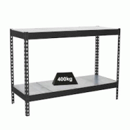 PROREGAL Étagère pour charges lourdes MINI METAL YETI TWO | HxLxP 90x120x60cm | Charge du compartiment 400kg | anthracite - gris métal PR_RS145-05 PROREGAL Étagère pour charges lourdes MINI METAL YETI TWO | HxLxP 90x120x60cm | Charge du compartiment 400kg | anthracite - gris métal PR_RS145-05