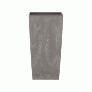 Prosperplast - Pot URBI SQUARE BETON EFFECT 7,2 L avec réservoir - 17x17x32,5 cm, coloris Marengo - gris plastique polypropylène ZA4220