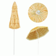 VidaXL Parasol de plage Naturel 240 cm Style hawaïen Modèle Soleil Phi Prime Plus - orange 44548