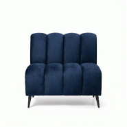 Banquette de restaurant professionnelle CHR Cocoon velours bleu fonçé, 120 cm  France Mobilier CHR - bleu 3760326528837