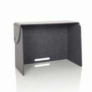 Cloison acoustique de bureau FLEXMIUT FOLD 80x60x40 pliable / autoportante plastique gris hjh OFFICE - gris polyester 892003